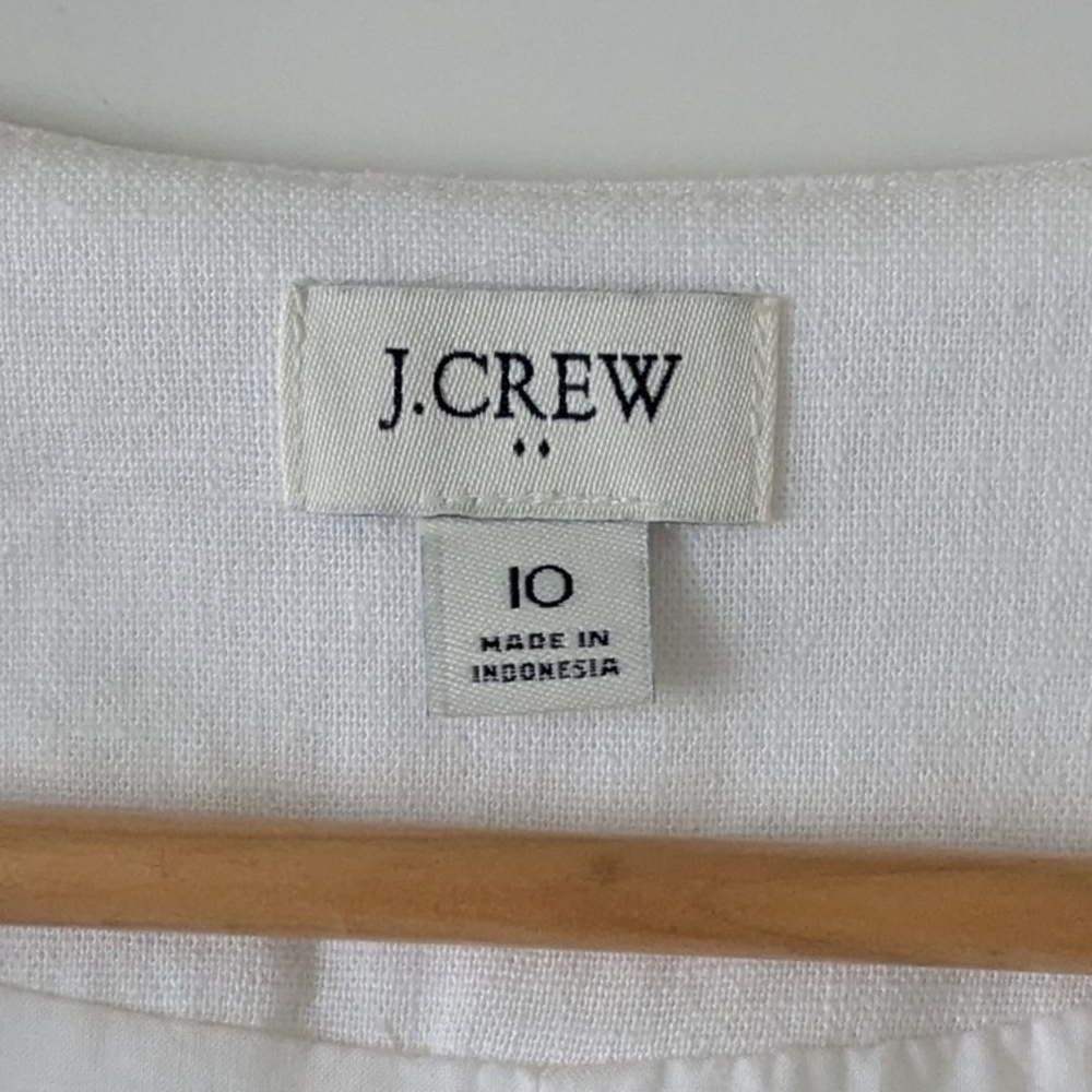Button-front linen-blend vest, Size 10 - Picture 3 of 5